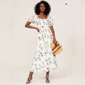 State & Willow: floral puffy sleeve dress
